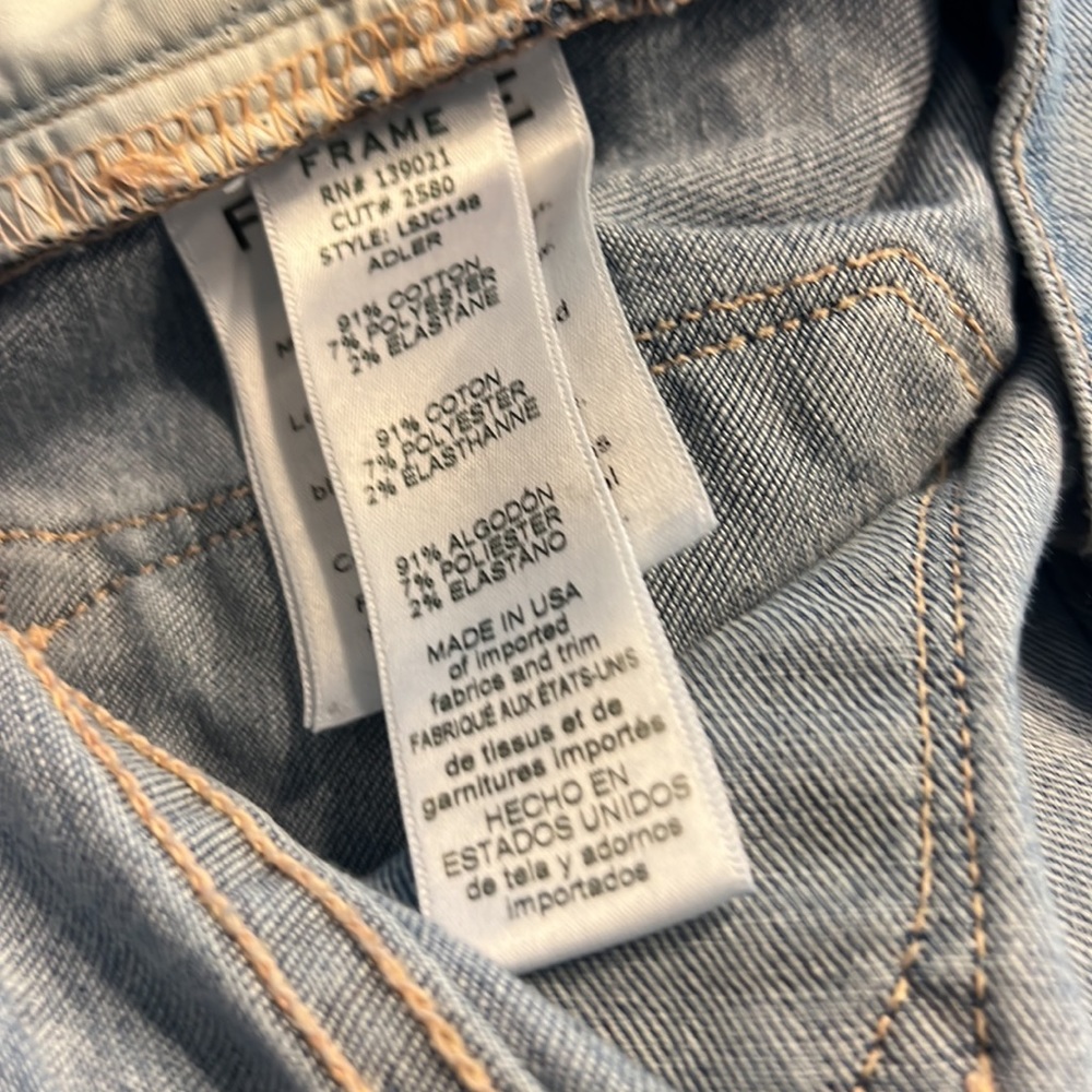 Frame Denim Le Skinny De Jeanne Crop Jeans 25 EUC - Picture 5 of 5